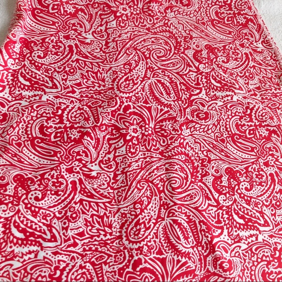 Southwind Apparel Red White Paisley Court Skirt Activewear, size Extra Small - Picture 6 of 14